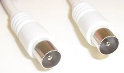 PRO SIGNAL TV Aerial Lead, Coaxial Plug to Plug, 10m, White