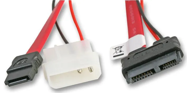 AKASA Internal Slim SATA Power & Data Cable, 20cm
