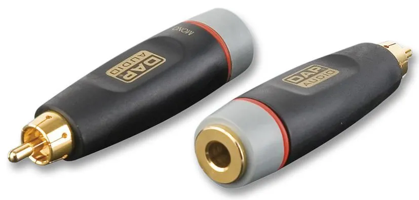 XCALIBER RCA to 6.35mm Stereo Jack Adaptor, Gold-Plated