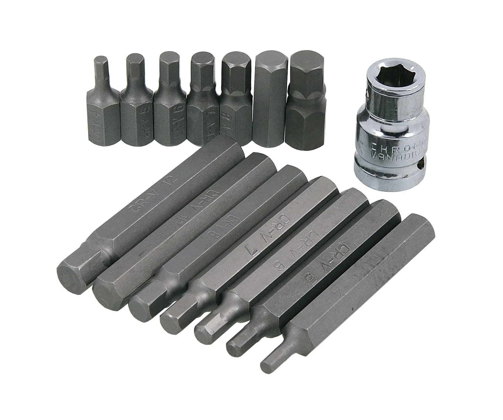 1/2" Drive Hex & Allen Bit Socket Set 4mm 5mm 6mm 7mm 8mm 10mm 12mm Long & Short