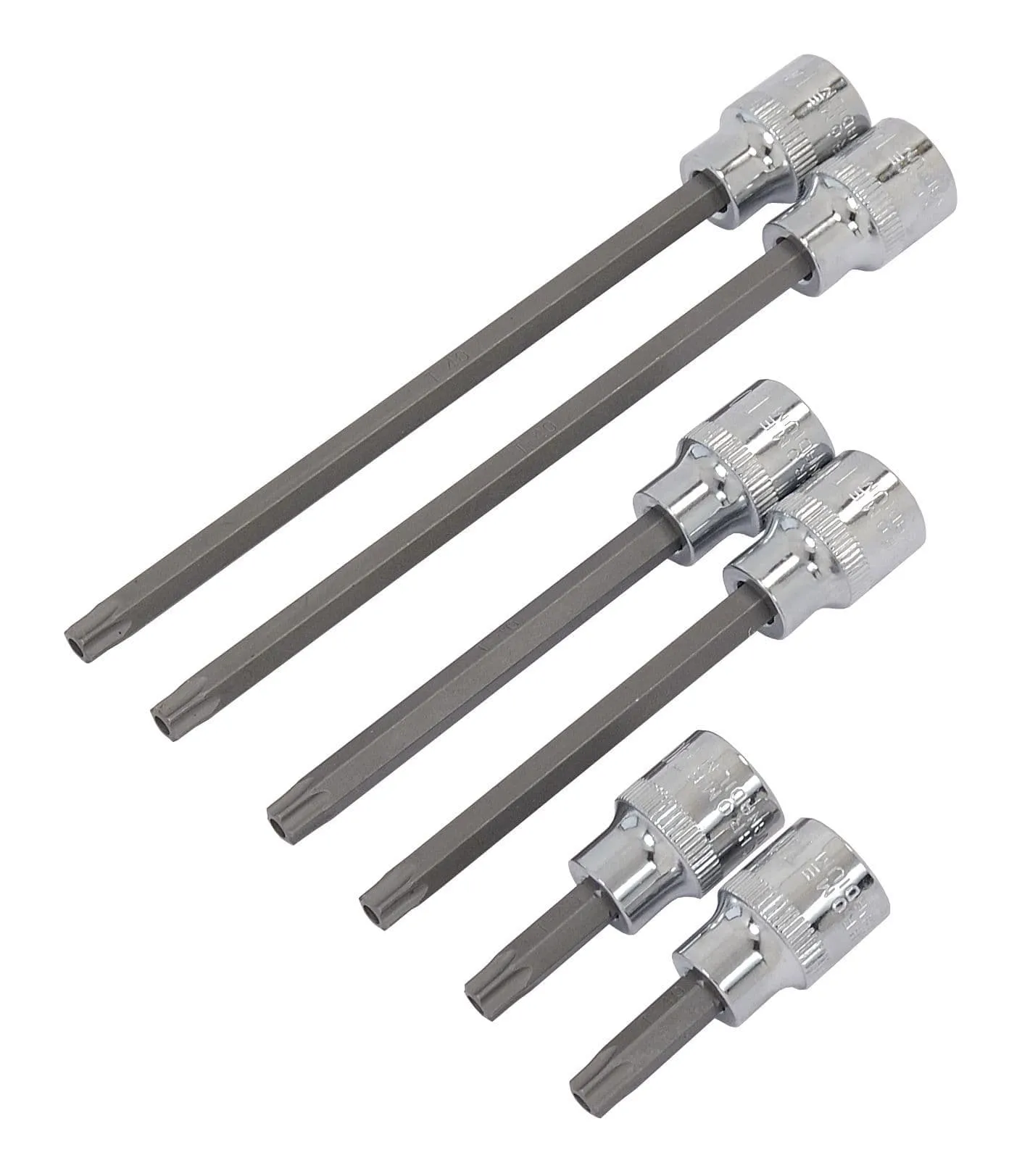 1/2" T40 Torx Star Bit Socket Set - 48, 98 & 148mm Long