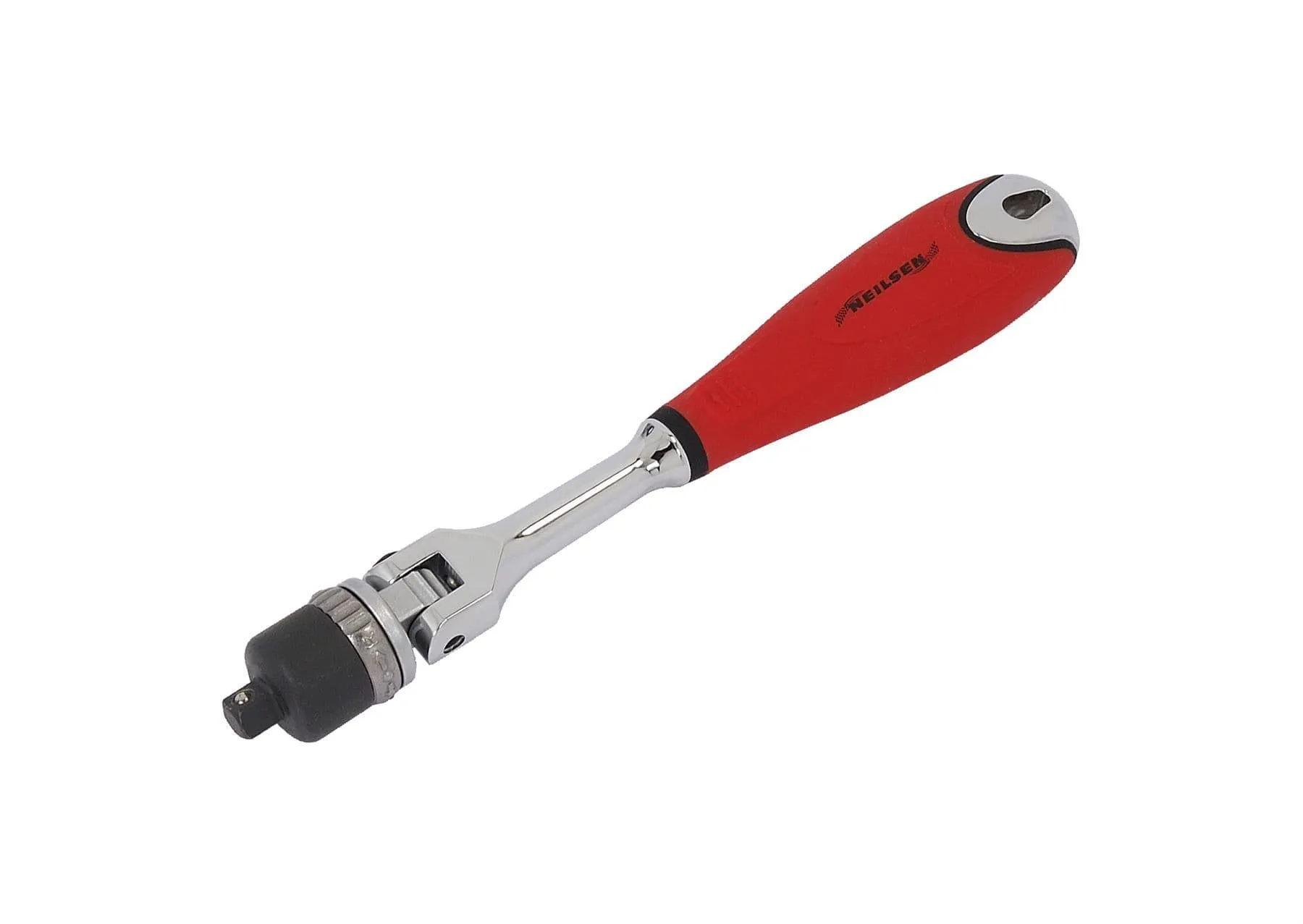 1/4" Drive Swivel Head Ratchet With Anti Slip Grip