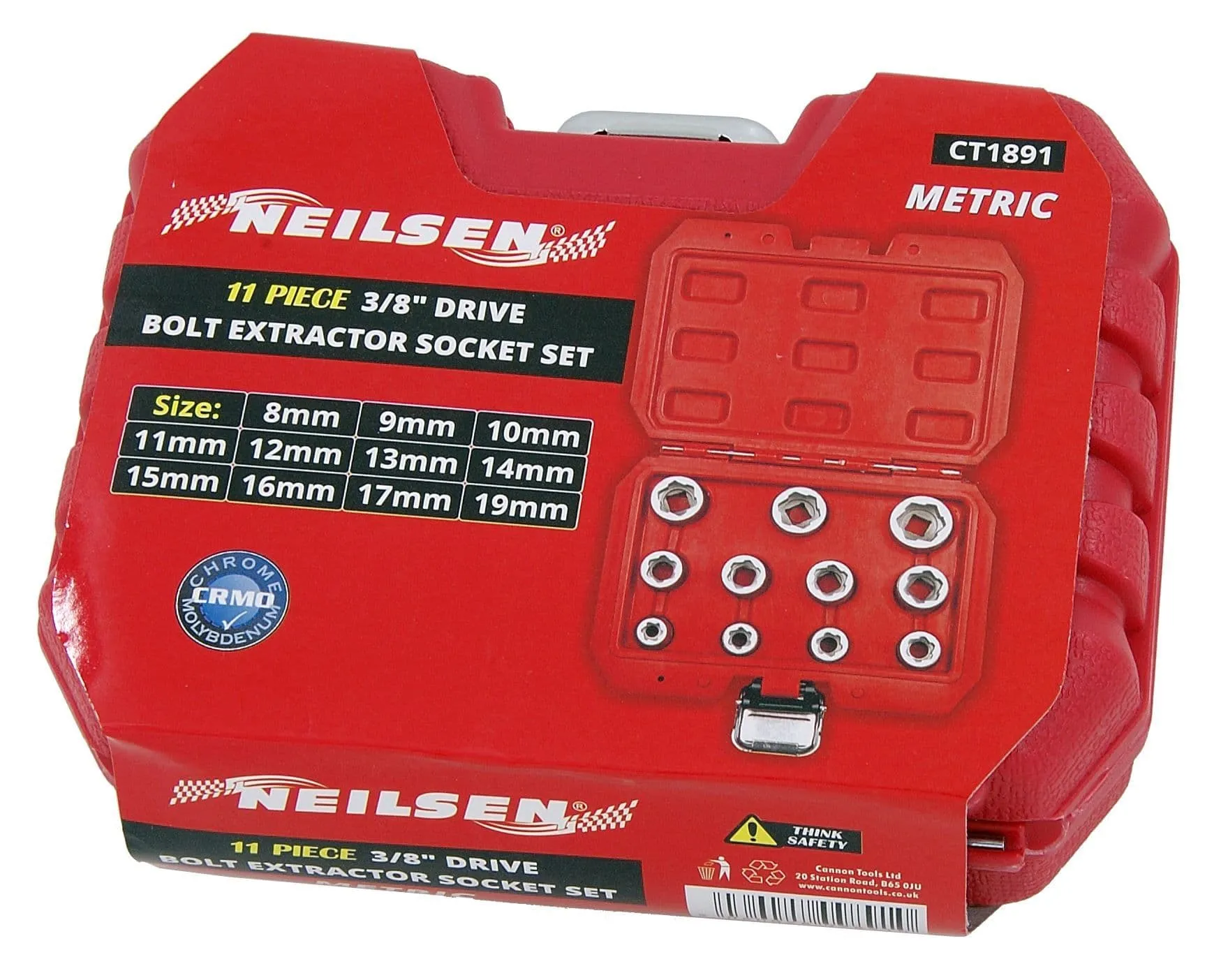 11Pc Stud Socket Damaged Nut & Bolt Remover Extractor Set 3/8"