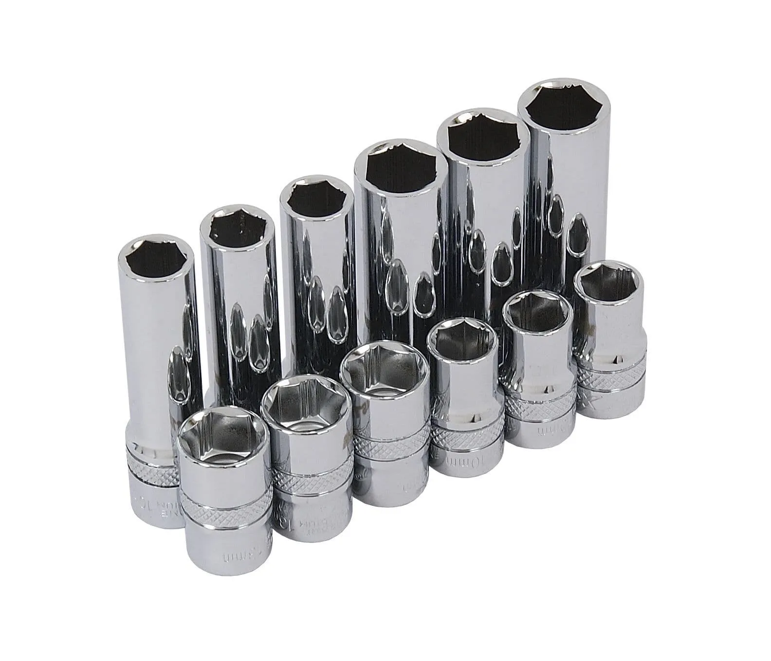 12 Pc Xi -On 3/8" Drive Shallow Deep Socket Set - Nut & Bolt Extractor 3 - 13mm