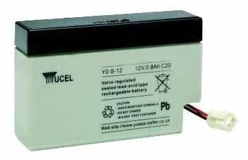 YUASA Yucel 12V 0.8Ah Sealed Lead Acid Battery