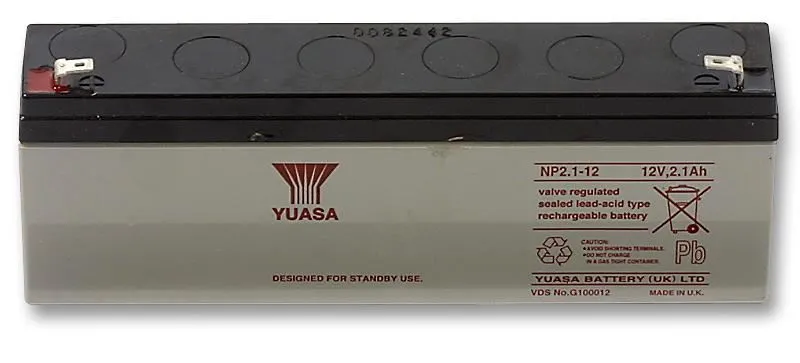Yuasa NP2.1-12 12V 2.1Ah Sealed Lead Acid Battery