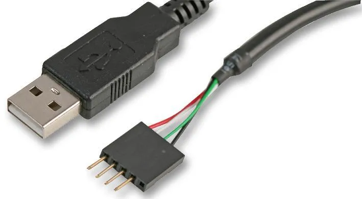 AKASA USB 2.0 Internal to External Adaptor, 40cm, Black