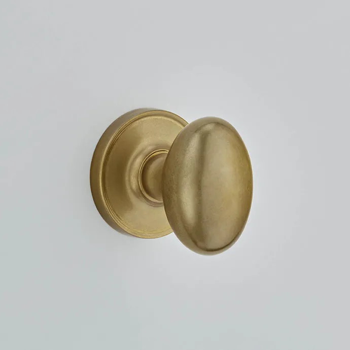 Large Oval Knob on Raised Edge Covered Rose - 1754LCOV65B