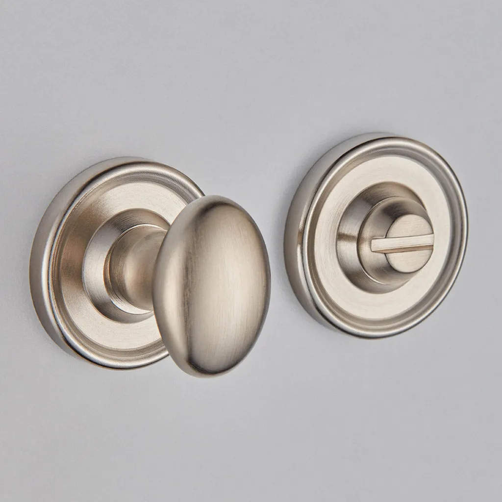Oval Knob Turn and Release Raised Edge Covered Rose - 2246
