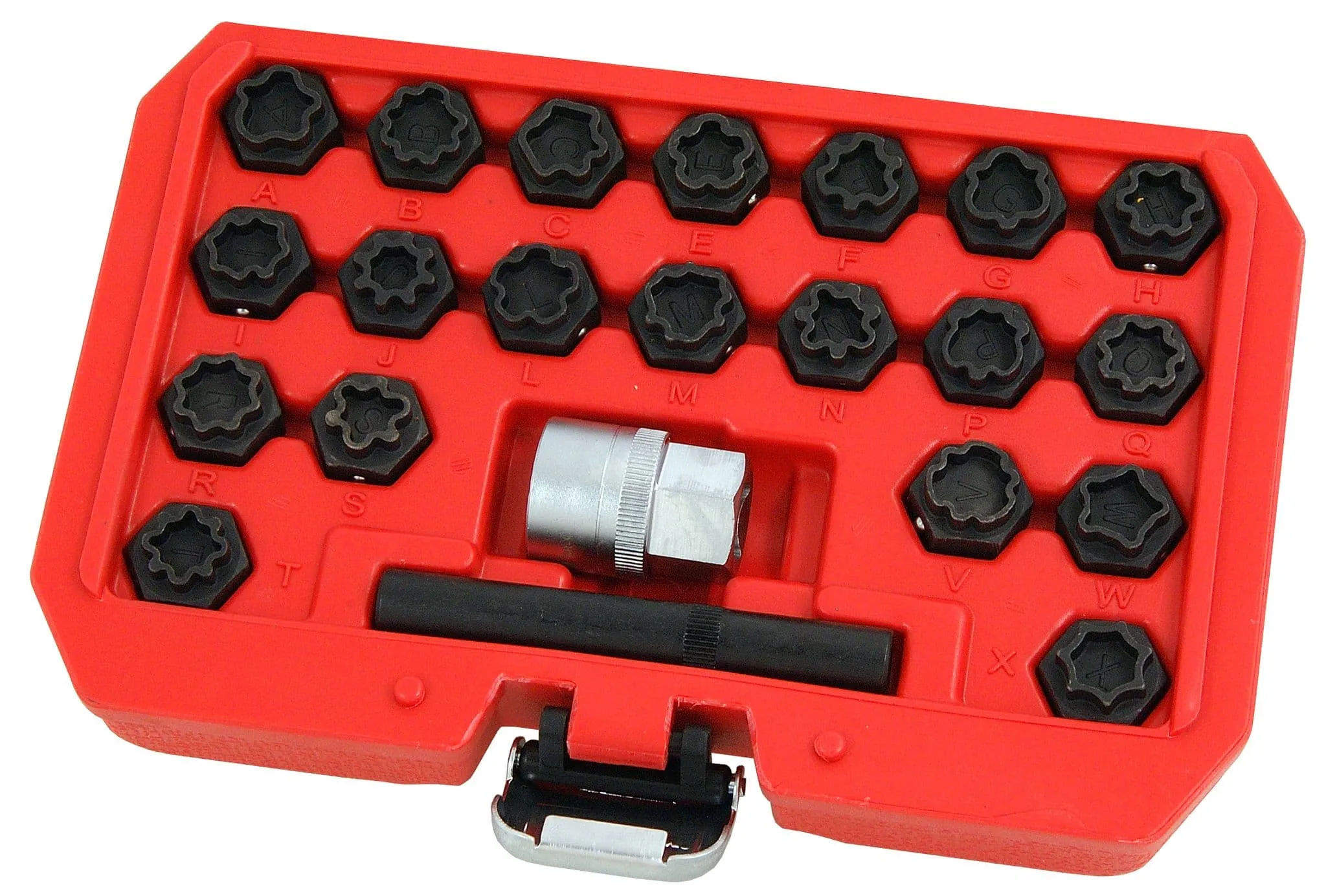 22pc Audi Anti Theft Locking Wheel Nut Key Socket Set - 2002-12