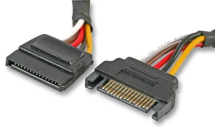 AKASA SATA Power Extension Lead, Male to Female, 30cm