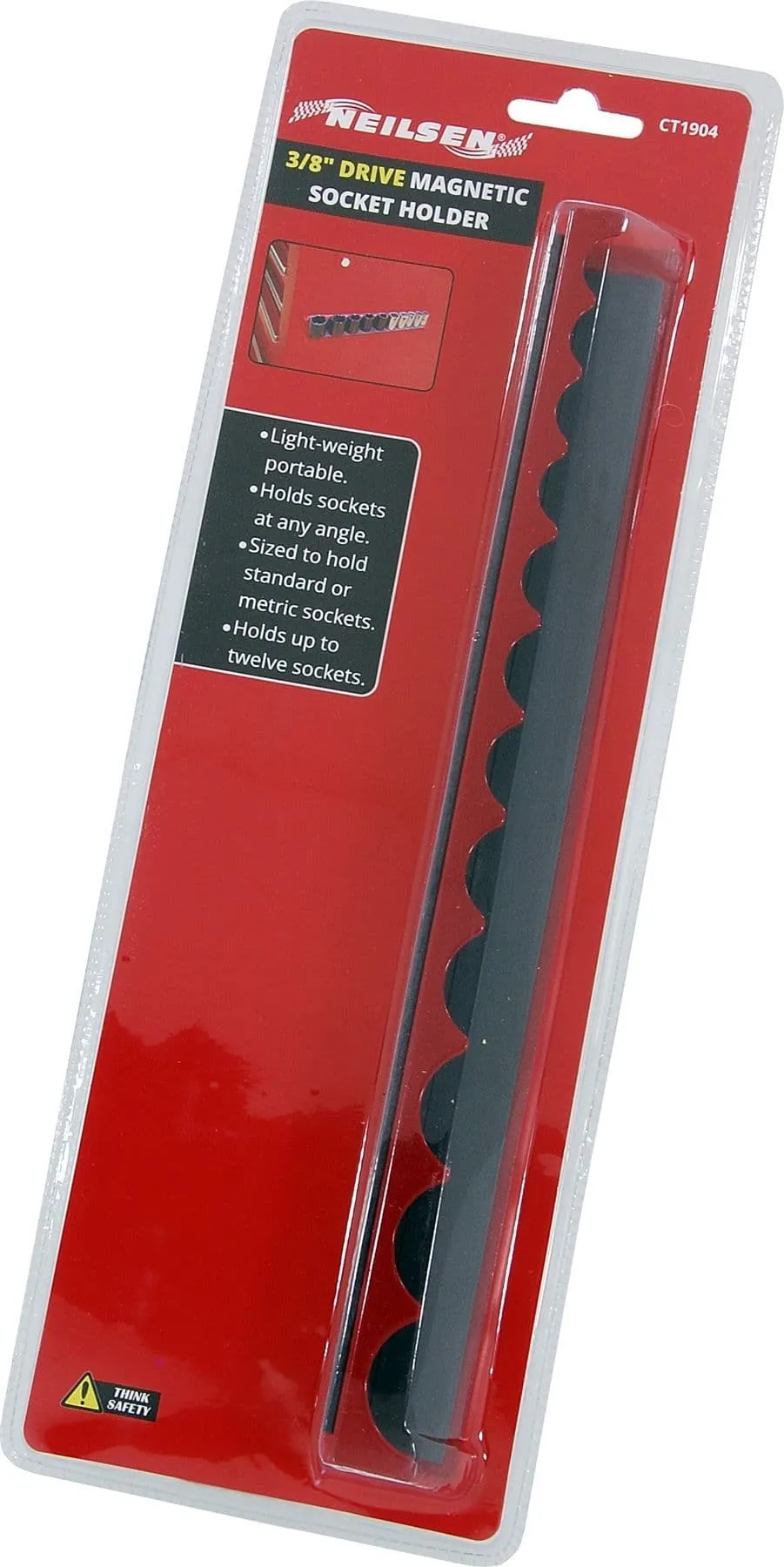 3/8" Magnetic Socket Rail Storage Holder