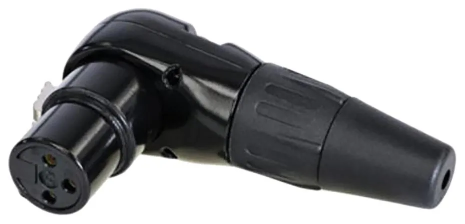 REAN RC3FR Series Right Angle XLR Socket, 3-Pole, Silver Plated