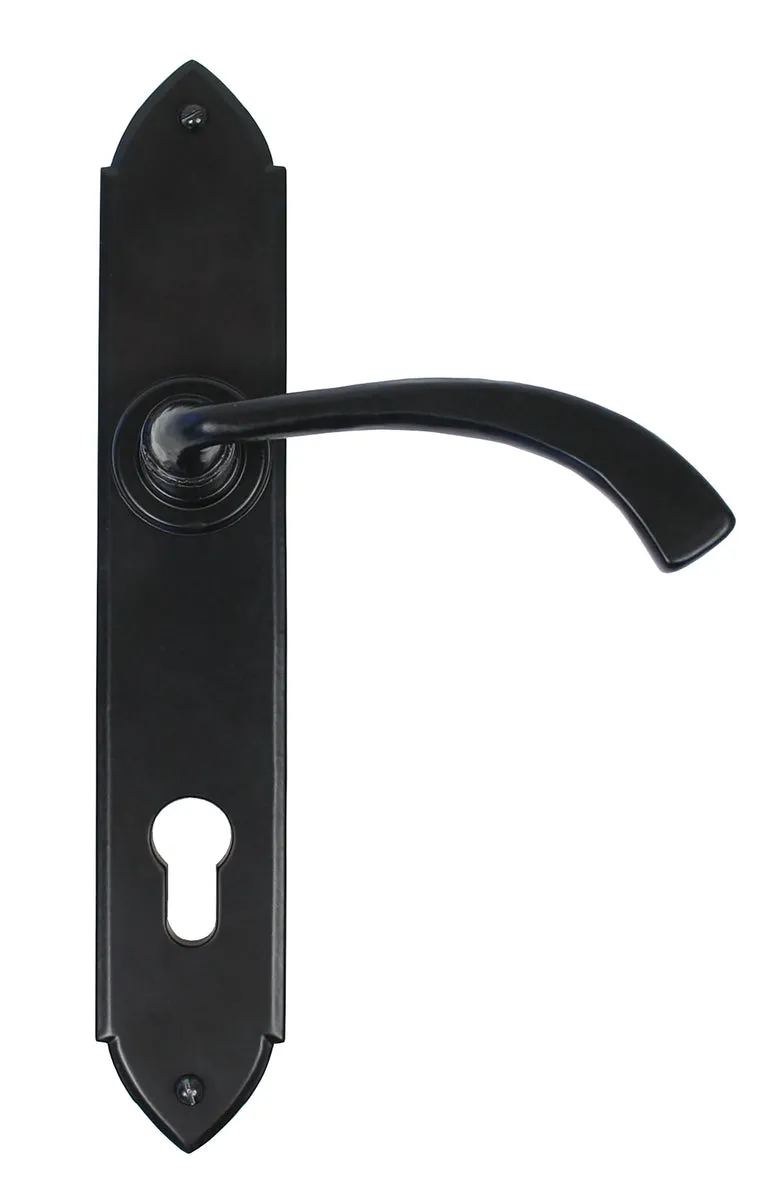 Gothic Curved Lever Espag. Lock Set
