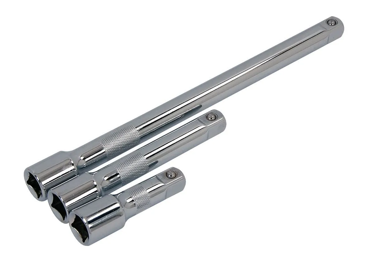 3Pc 1/2" Drive Extension Bar Set 3" 6" 9" Sizes Sprung Ball Extensions