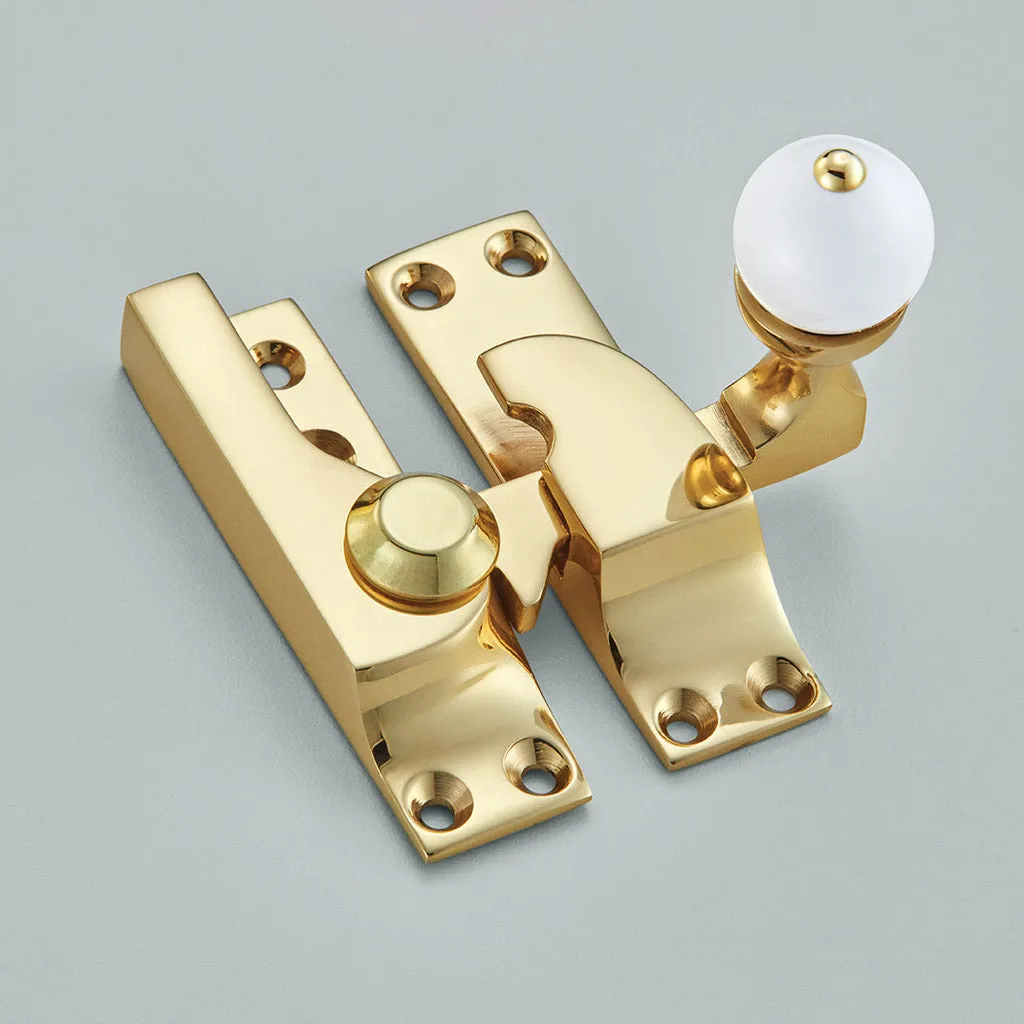 Sash Fastener with White Knob - 4150