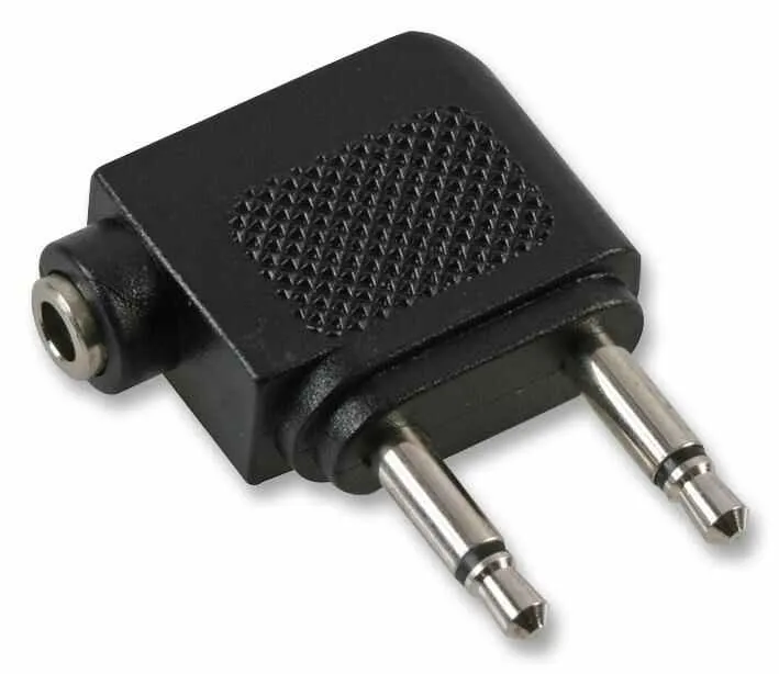 ProSignal Aircraft Headphone Adaptor, 3.5mm Stereo to Dual Mono
