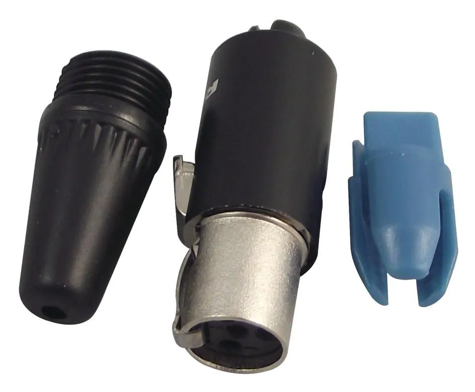 REAN Mini-XLR In-Line Socket, 4 Pole, Gold-Plated