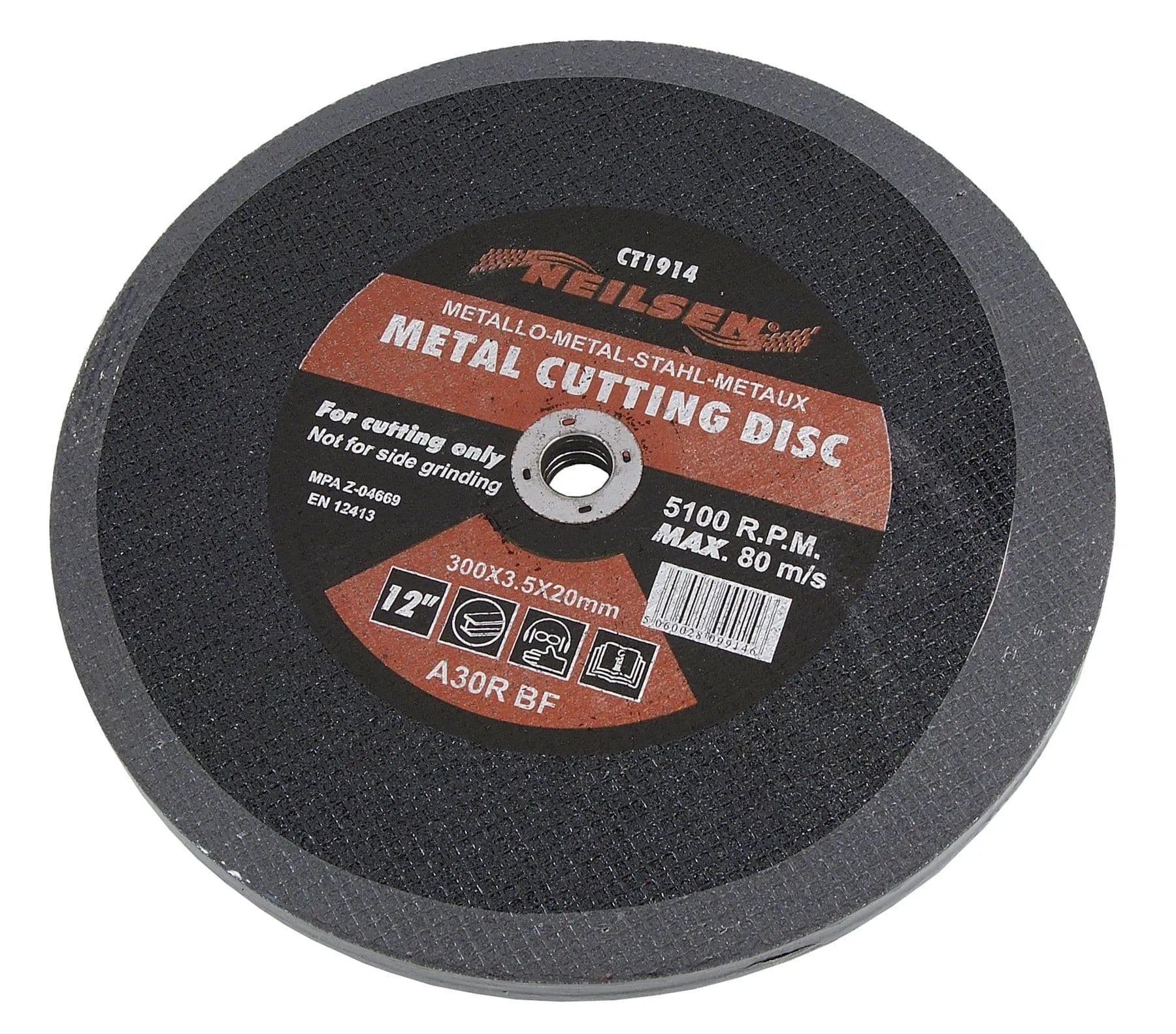5 Piece 12" Metal Cutting Discs 300mm X 3.0mm X 20mm