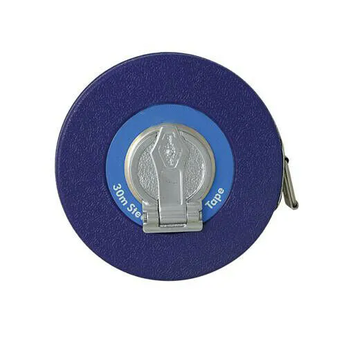 50m / 165 Foot Long Tape Measure Steel Case Surveyors Builders Metric Imperial