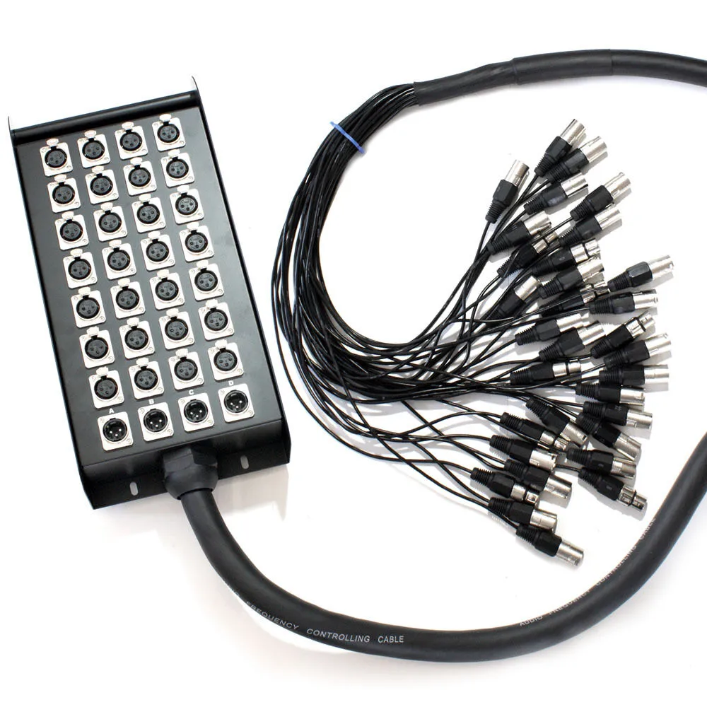 50m 32 Way XLR 3 Pin Multicore Loom Snake Cable *28 Inputs 4 Returns* Stage Box