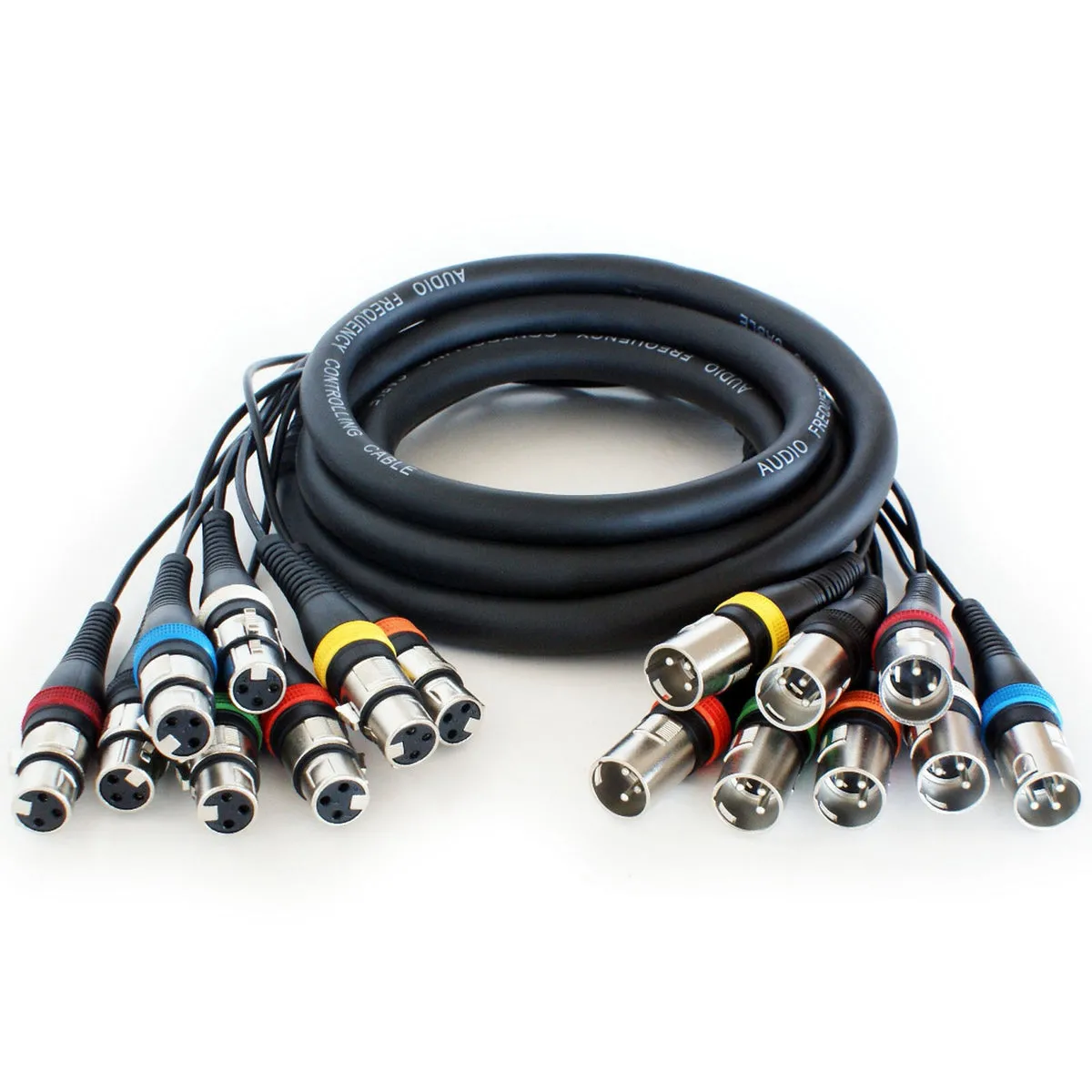 6m 8 Way XLR Male to Female Loom Cable Microphone Stage Snake Multicore Lead