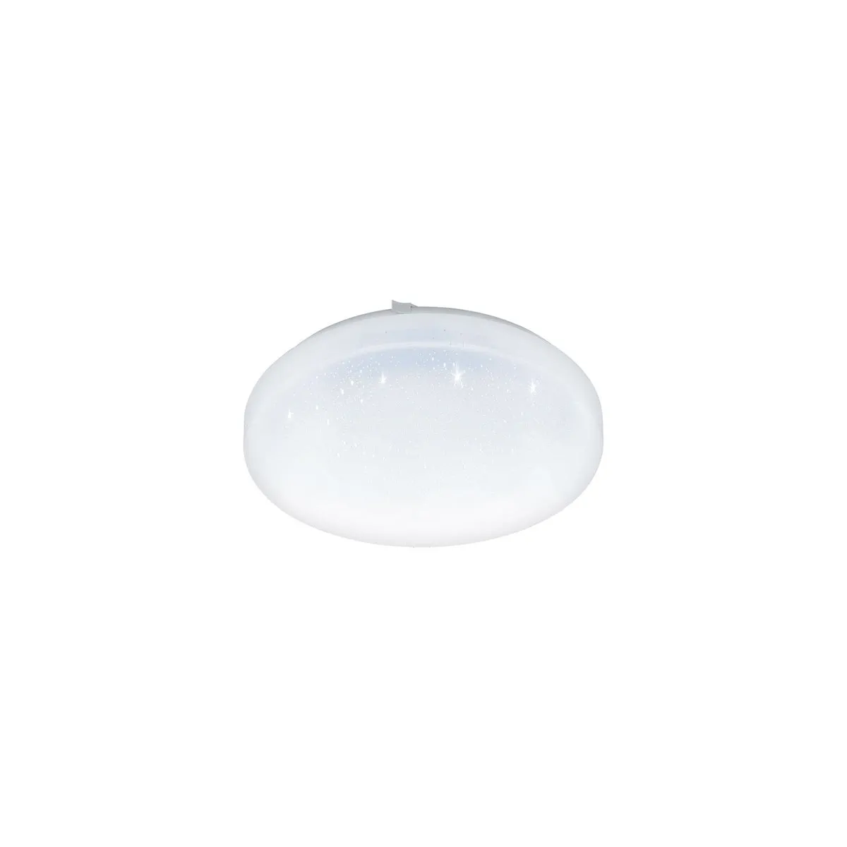 Wall Flush Ceiling Light White Shade White Plastic With Crystal Effect LED 11.5W