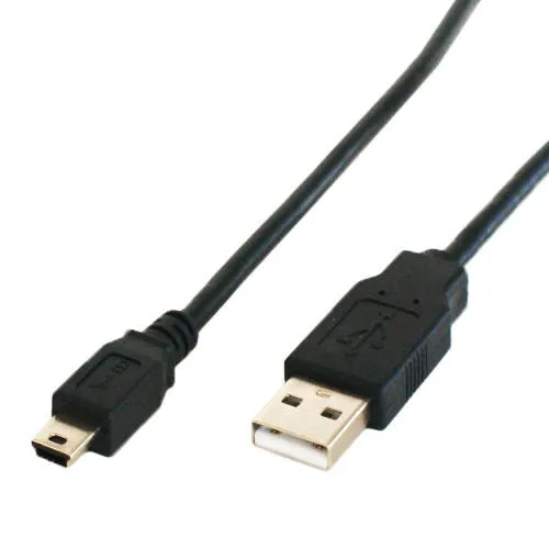 1.8m USB A 2.0 Male To 5 Pin Mini B Cable Lead Digital Camera Controller Print