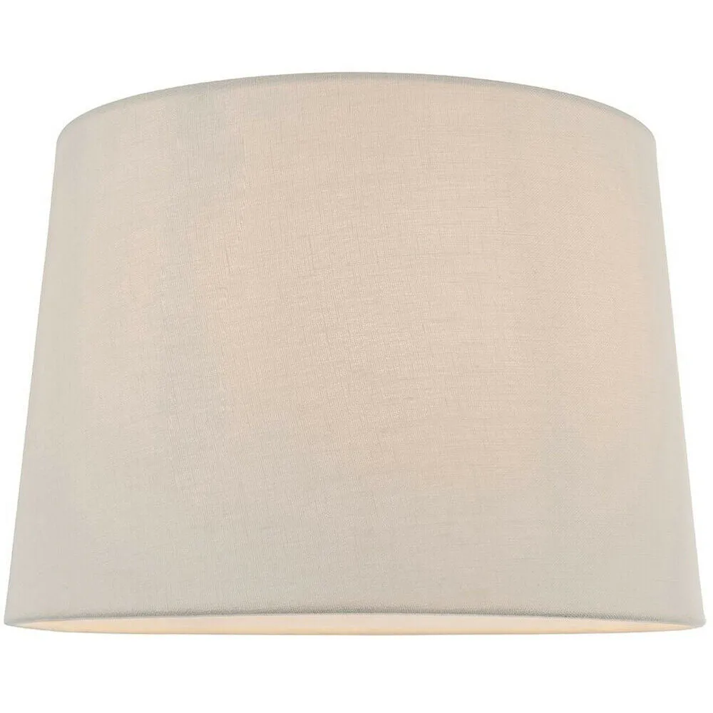 14" Tapered Round Drum Lamp Shade Vintage White 100% Linen Modern Simple Cover