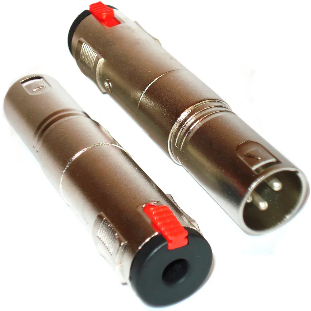 XLR 3 Pin Male to 6.35mm Ã‚Â¼" Socket Adapter Stereo Balanced Mixer Mic Converter
