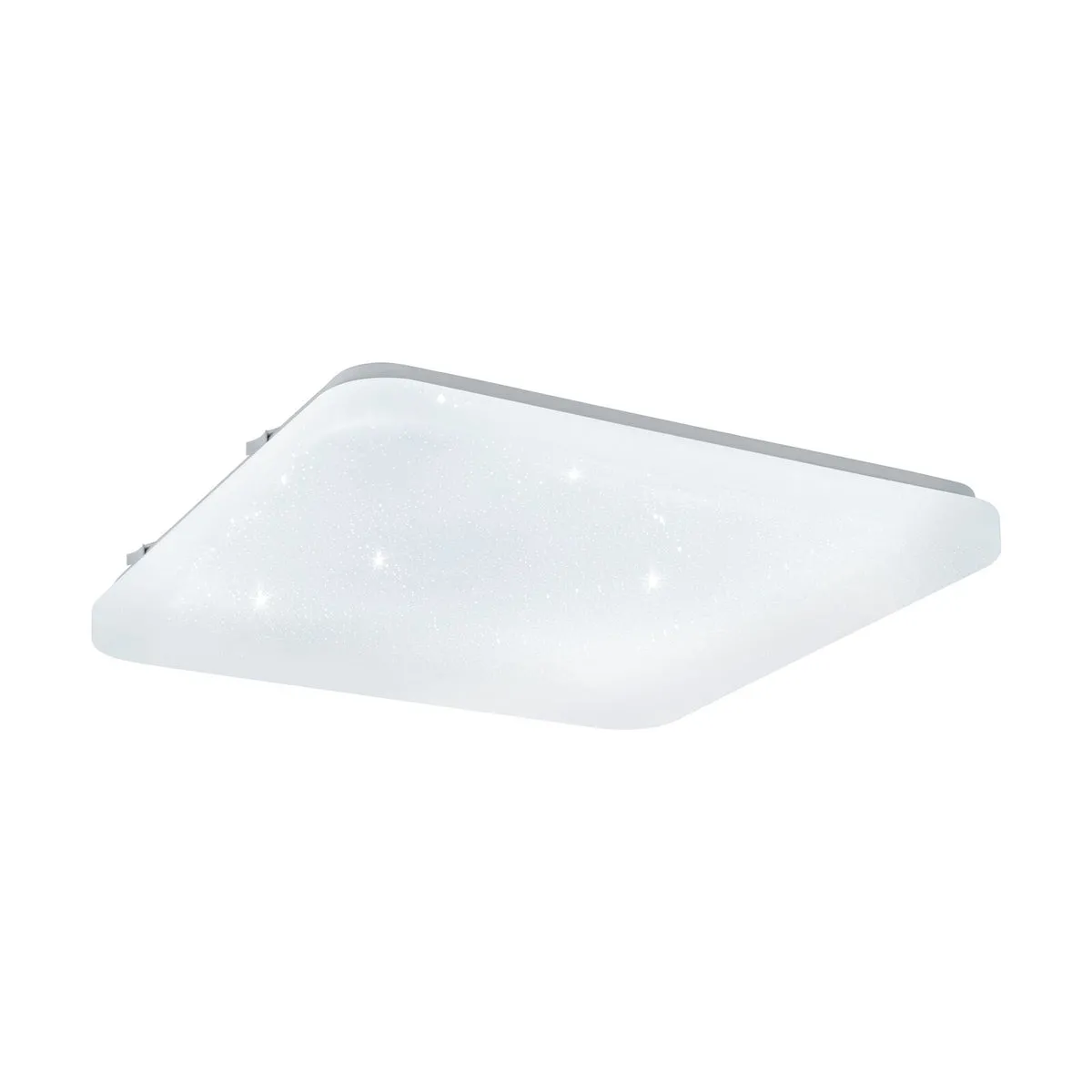 Wall Flush Ceiling Light White Shade White Plastic With Crystal Effect LED 17.3W