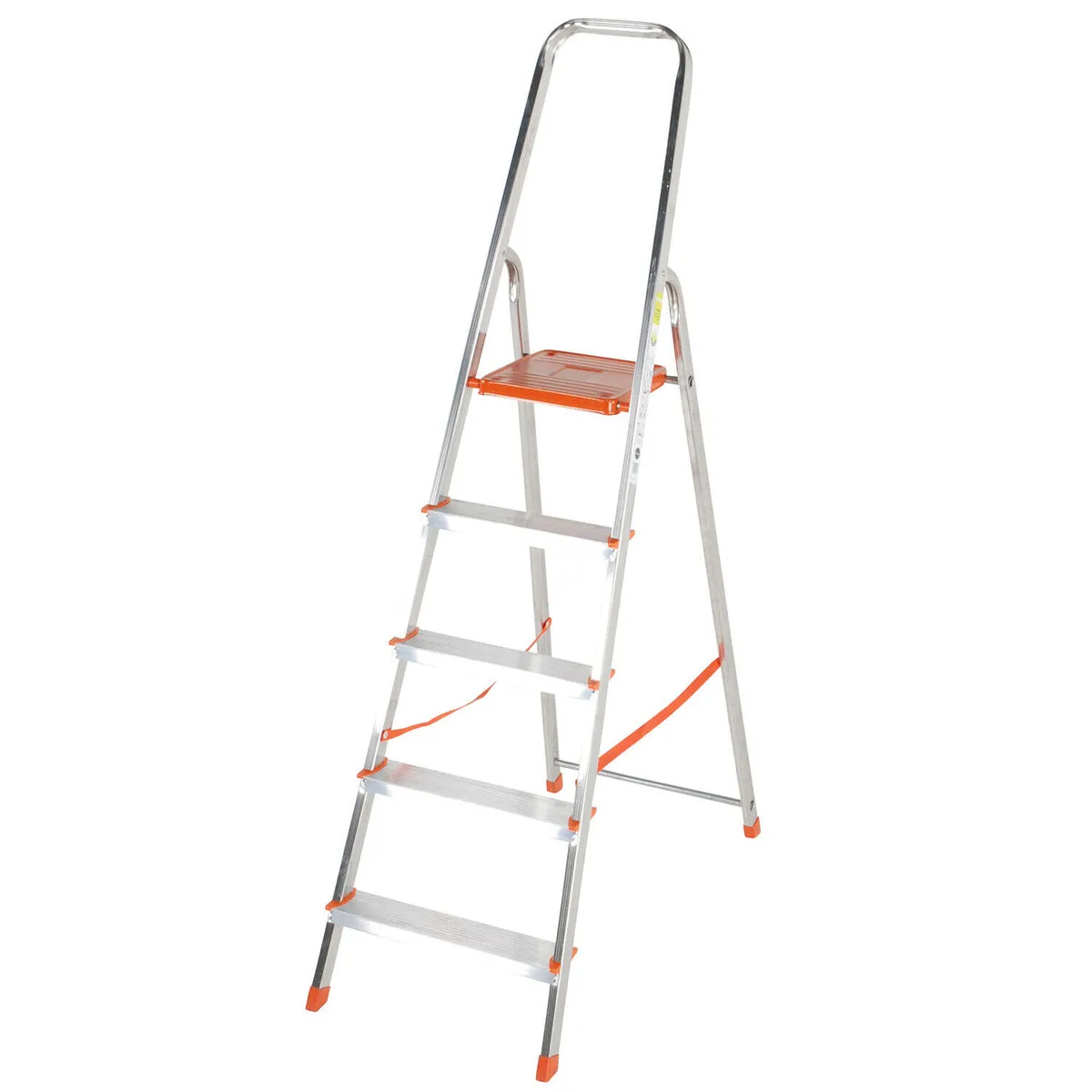 1.1m Lightweight Aluminium Platform Step Ladders 5 Tread Anti Slip DIY Steps