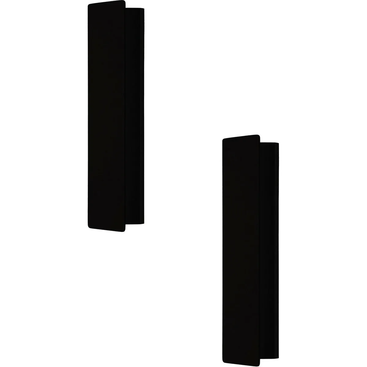 2 PACK Wall Light Colour Black Aluminium Steel Enclosure Bulb LED 12W Included