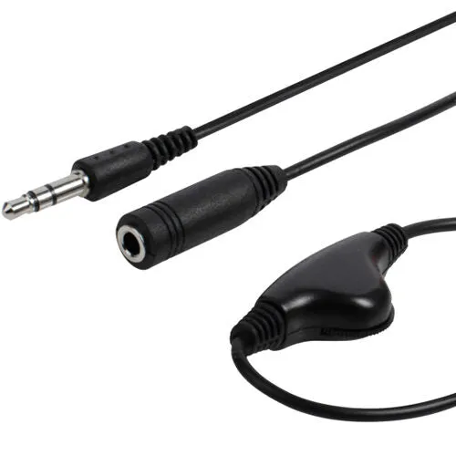 1m 3.5mm Headphone Extension Lead Volume Control In Line Plug To Jack Cable AUX