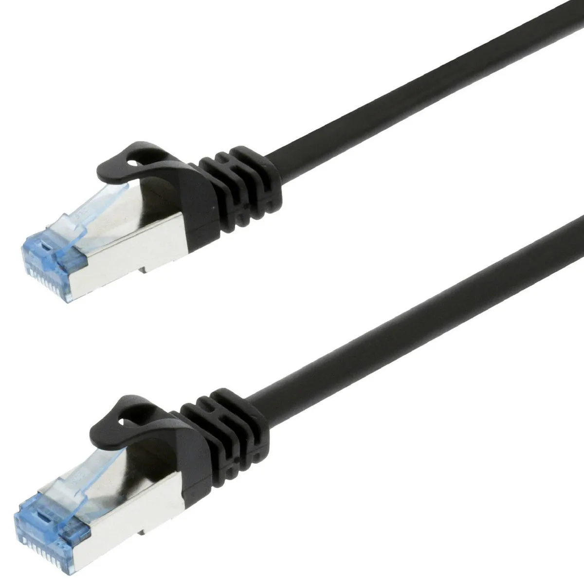 0.5m Black CAT6a S/FTP RJ45 Shielded Copper Patch Cable LSZH Ethernet Network