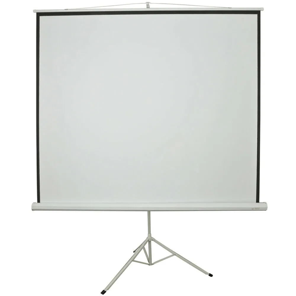 84" Tripod Floor Standing Pull up Projector Screen 1:1 Portable Presentations