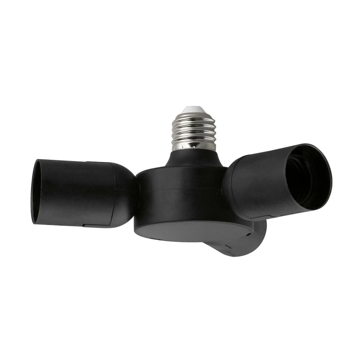 Screw In Adapter Colour Black Plastic 3 x Screw Adapters Bulb E27 3x20W