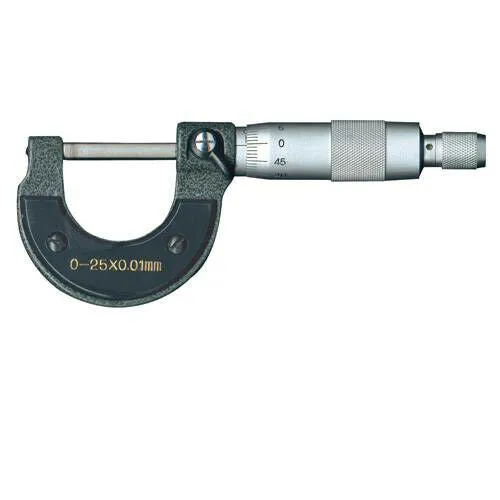 0mm to 25mm External Micrometer 0.01mm Resolution