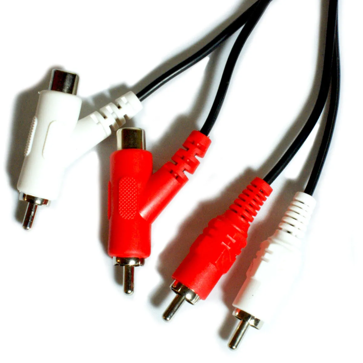 0.5m 2 RCA PHONO Stackable Combiner Male to Plug Cable Lead CREATES SPARE SOCKET