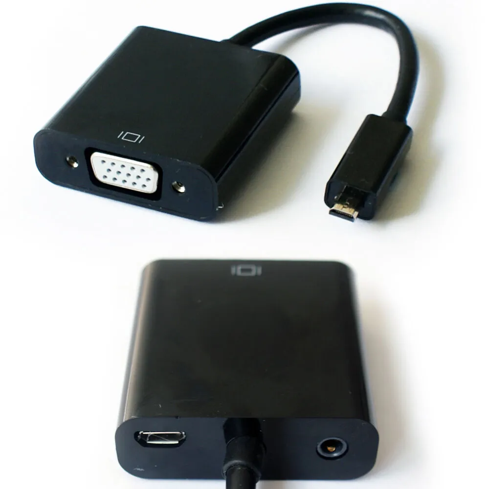 Micro HDMI Type D to VGA & 3.5mm Audio Cable Converter 1080P/UXGA Kindle Tablet