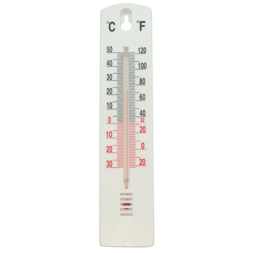 40 to +50Ã‚Â°C Indoor / Outdoor Thermometer Wall Mounted White Temperature Gauge