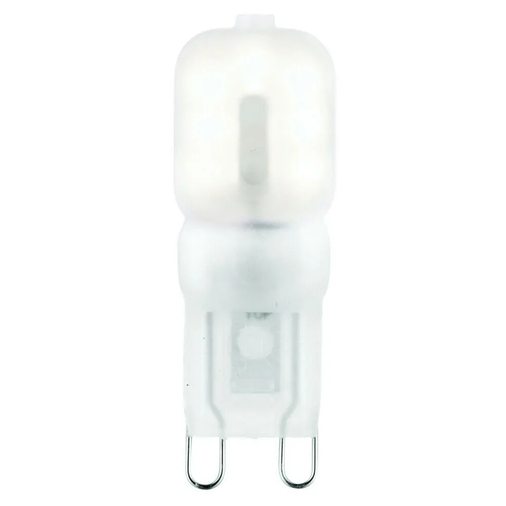 2.5W LED G9 Light Bulb Frosted Cool White 4000K 200 Lumen Mini Small Indoor Lamp