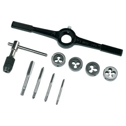10 Piece 4mm 5mm 6mm 8mm Tap & Die Set Metric Wrench Die Holder