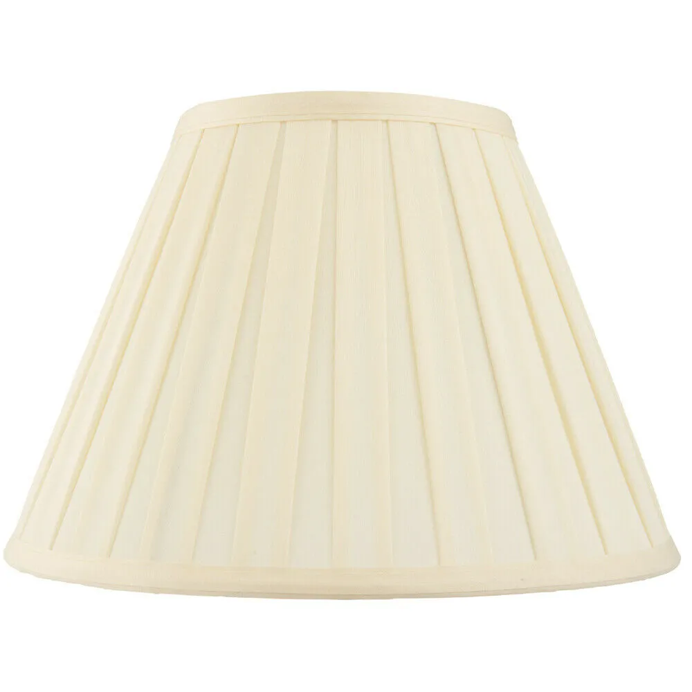 6" Tapered Drum Lamp Shade Cream Box Pleated Fabric Cover Chandelier Clip on