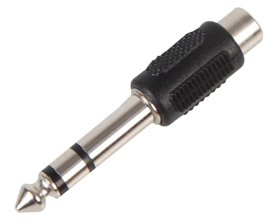 Pro-Signal Phono to 6.35mm Stereo Jack Adaptor