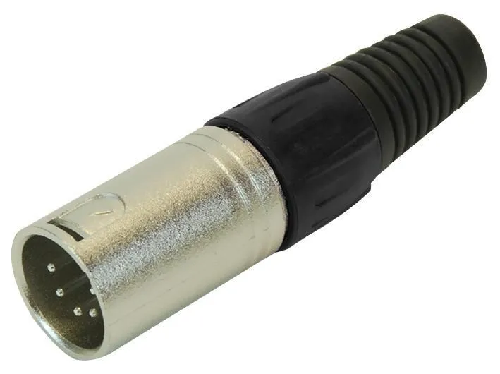 PRO-SIGNAL 5-Pole XLR Plug with Black Strain Relief
