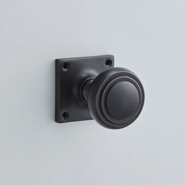 Stepped Cushion Knob Mortice Furniture on Square Rose - 6348SQ