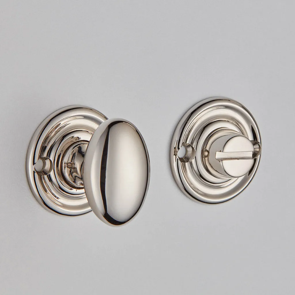 Oval Knob Bathroom Turn and Release - 6411