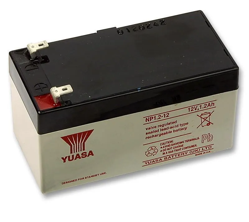 YUASA Yucel 12V 1.2Ah Sealed Lead Acid Battery