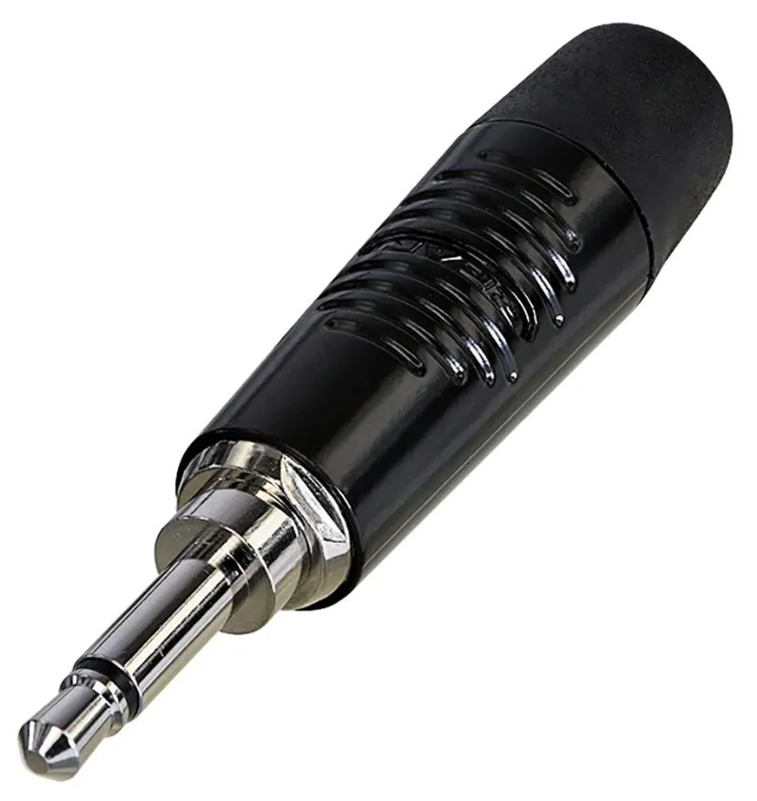 REAN 3.5mm Mono Jack Plug, Nickel Contacts, Black